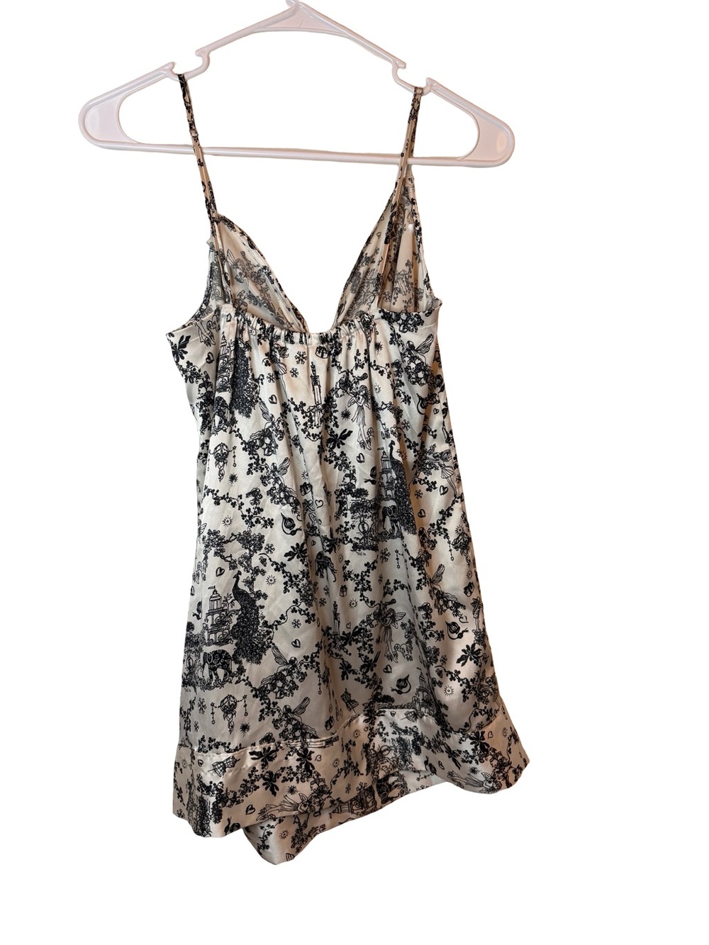 Victoria's Secret Y2K Vintage Fairy Toile Satin Babydoll Slip Dress Coquette S - Picture 6 of 7